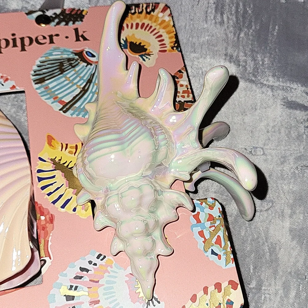 PIper K Iridescent Seashell Hair Clips - Pink & Pearl La